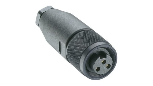 Złącze zasilające do samokonfekcjonowania żeńskie proste 3-pin(2+PE) 230 V AC/DC 12 A czarny RKC 30/9