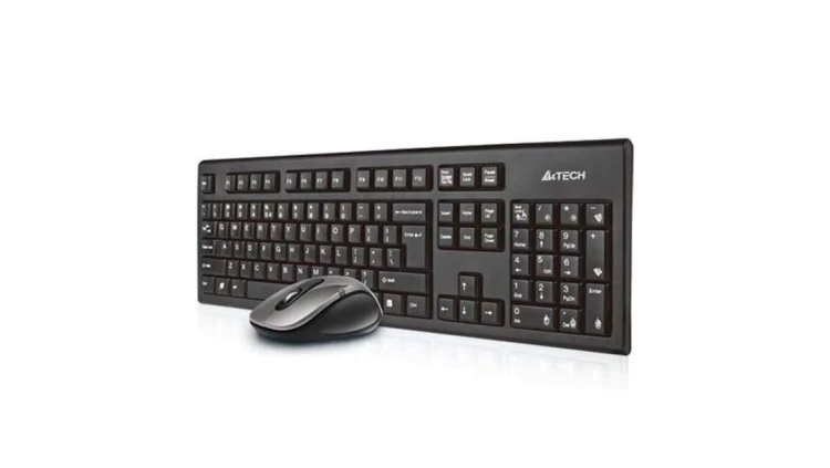 Zestaw klawiatura + mysz membranowa A4 TECH V-Track 2.4G 7100N RF Nano A4TKLA41220 (USB 2.0 kolor czarny optyczna)