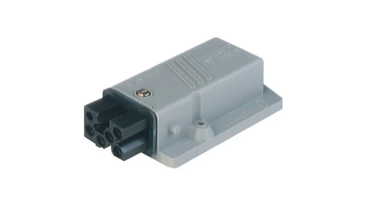 Prostokątne złacze zasilające panelowe (seria ST) żeńskie montaż panelowy 5+PE 400 V AC/230 V DC 10 A AC/6 A STAKAP 5