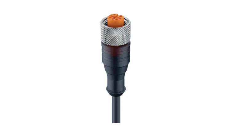 Kabel konfekcjonowany jednostronnie zakończony złącze M12 żeńskie proste z gwintem samoblokującym 5-pin RKT 5-228/20 M