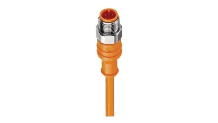 Kabel konfekcjonowany jednostronnie złącze M12 4-pinowe męskie proste PVC pomarańczowy PRST 4-07/10 M