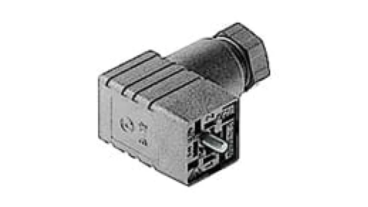 Gniazdo kablowe zaworowe przyłączeniowe z centralną śrubą typ C M2,5 x 27 2 + PE PG 7 GDSN 207 grau