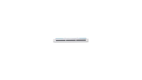 Patch Panel 1U Cat5e STP, 24 porty RJ45, szary