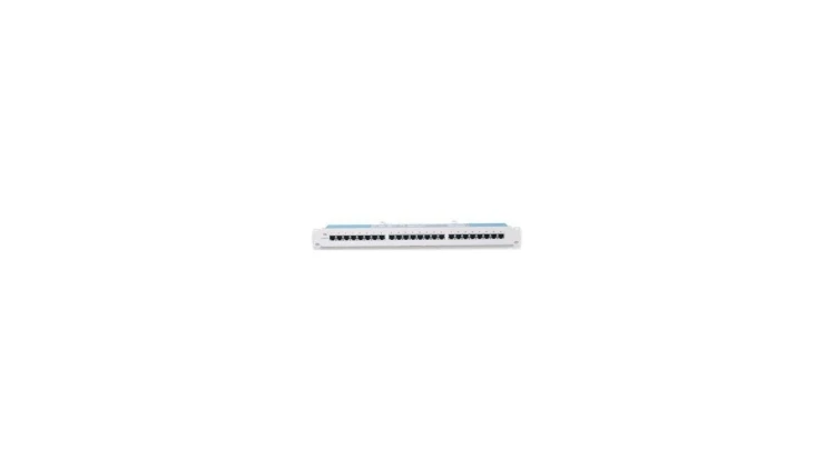 Patch Panel 1U Cat5e STP, 24 porty RJ45, szary