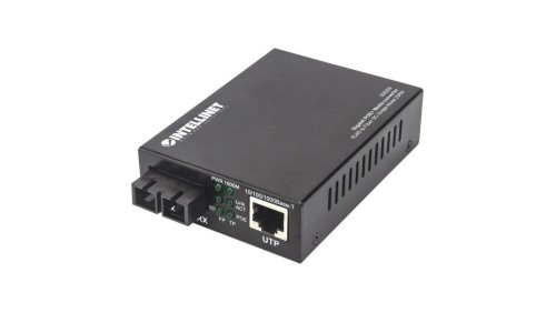 Media Konwerter GB PoE+ 1000Base-T RJ45 na 1000Base-LX SC SM