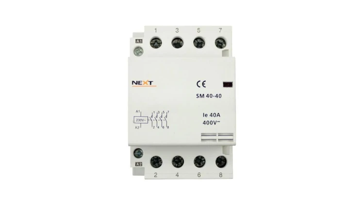 Stycznik modułowy 40A 3P 230/400V styki 4xNO (zwierne) NSM40 40