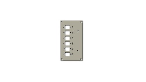 Panel przedni do przełącznicy EFB 53705.1V3 na 6 adapterów