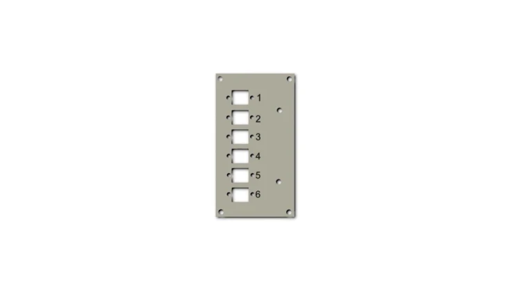 Panel przedni do przełącznicy EFB 53705.1V3 na 6 adapterów