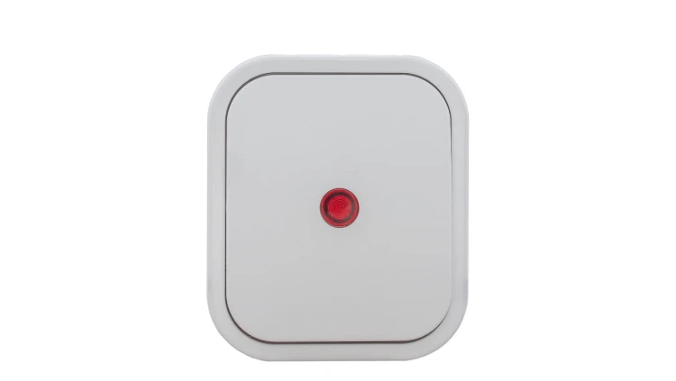 B2 Łącznik zwierny natynkowy 10A 250V światło/dzwonek IP54 podświetlany biały 00060278