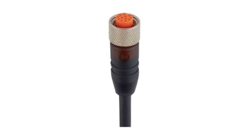 Kabel konfekcjonowany jednostronnie 12-pinowy złącze M12 żeńskie proste PUR czarny RKT 12-346/15 M