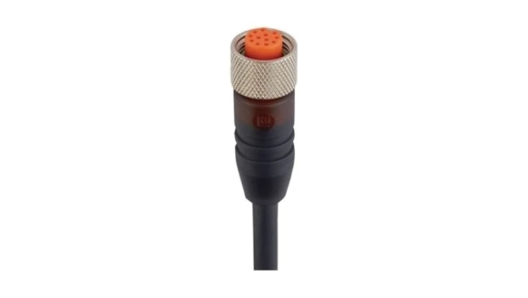 Kabel konfekcjonowany jednostronnie 12-pinowy złącze M12 żeńskie proste PUR czarny RKT 12-346/15 M