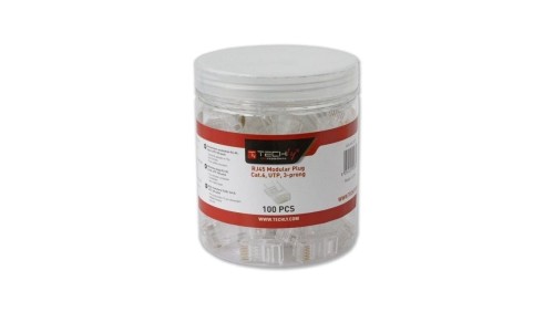 Wtyk modularny RJ45 8P8C Cat6 UTP na drut słoik 100 Sztuk IWP-JAR-C6RTY