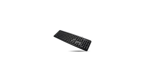 Klawiatura Ekonomiczna USB QWERTY US 104 Klawisze Czarna