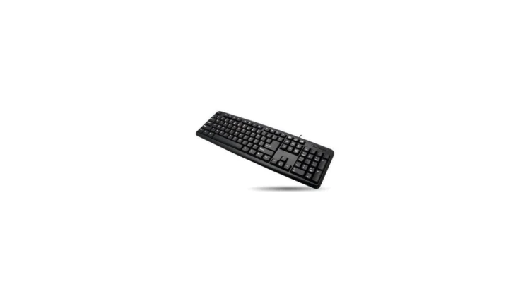 Klawiatura Ekonomiczna USB QWERTY US 104 Klawisze Czarna