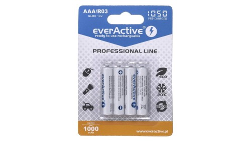 Zestaw akumulatorków everActive Professional line EVHRL03-1050 (1050mAh Ni-MH LSD)