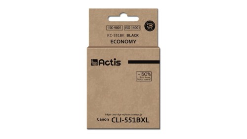 Tusz ACTIS KC-551Bk (zamiennik Canon CLI-551BK Standard 12 ml czarny)