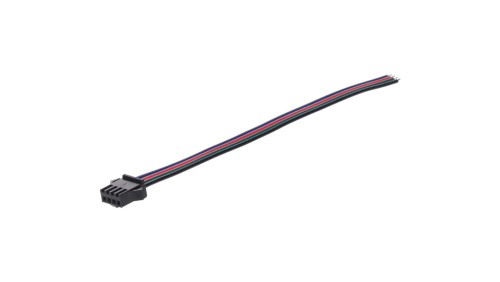 Wtyk RGB czarny przewód 15cm