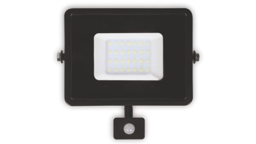 Naświetlacz LED PLATI 30W 2400lm 3000K IP44 czarny czujnik LFL106S