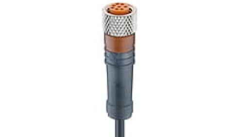 Kabel konfekcjonowany jednostronnie złącze M8 8-pinowe żeńskie proste PUR czarny RKMV 8-354/5 M