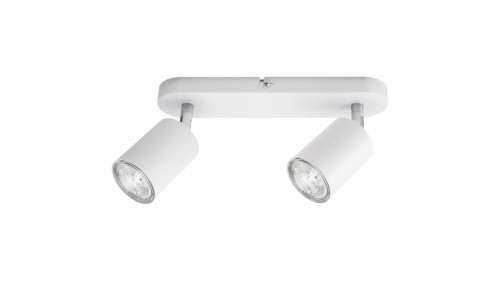Lampa Oprawa SIENA-ALU-W/S 2xgu10 biała ze srebrnym przegubem