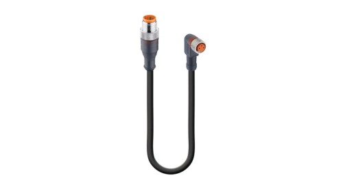 Kabel konfekcjonowany obustronnie zakończony złącza M12 męskie proste M8 żeńskie kątowe 3-pinowe RST 3-RKMWV/LED A 3-224/10 M