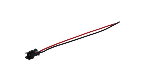 Gniazdo 2-pin czarne przewód 15cm 24awg