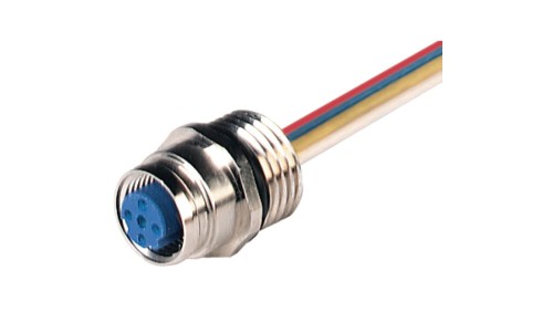 Złącze panelowe M12 żeńskie 4-pinowe D-kodowanie 50V AC/DC 4 A EF12M OCTOPUS