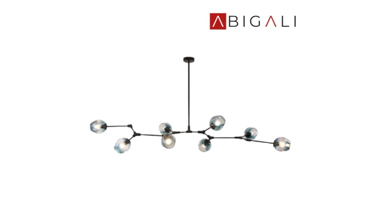 Abigali Lampa sufitowa SMOKEY 9xE27, ABIGALI-MD2003-9PCS-JG