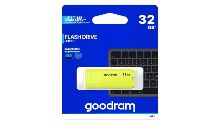Pendrive GoodRam UME2 UME2-0320Y0R11 (32GB USB 2.0 kolor żółty)