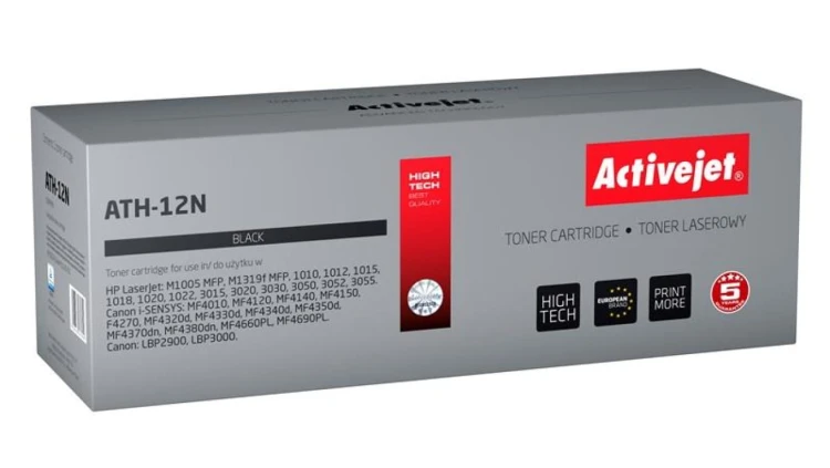 Toner Activejet ATH-12N (zamiennik HP 12A Q2612A, Canon FX-10, Canon CRG-703 Supreme 2300 stron czarny)