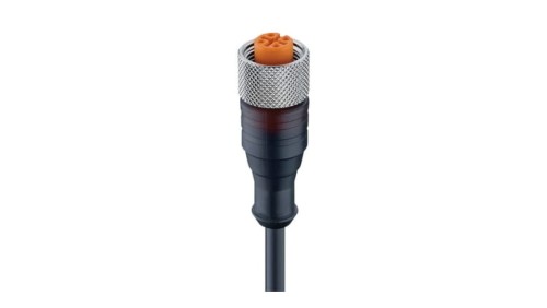 Kabel konfekcjononowany jednostronnie M12 żeńskie proste 3-pinowe kodowanie A przeźroczysta obudowa RKT/LED A 4-3-224/10 M
