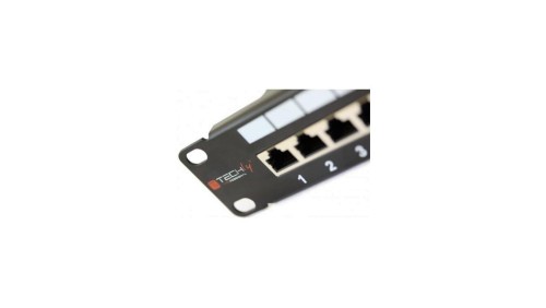 Patch panel STP Cat6a 24 porty, 1U, czarny