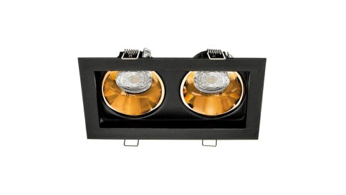 Oprawa Malachit-2KN-SB/SB/RG czarny piaskowany / czarny piaskowany / złoty stop aluminium i cynku (bez przegródki)
