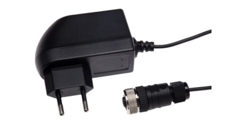 Zasilacz wtyczka zasilająca 75x34x43 100-240V AC 24V DC 1A 1,8m kabel wtyczka żeńska M12 PIN1/3 NY000003