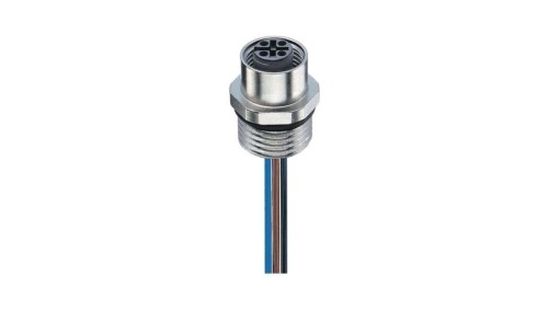 Złącze panelowe FIXCON/M12 żeńskie 8-pinowe montaż przedni gwint od strony obudowy M16x1.5 RKFM 8/0,5 M