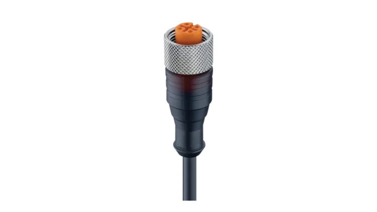 Kabel konfekcjonowany jednostronnie zakończony złącze M12 żeńskie proste z gwintem samoblokującym 5-pin RKT 5-228/10 M