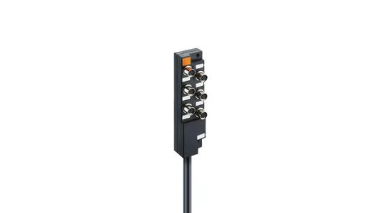 Koncentrator aktuator/sensor z wskaźnikiem funkcyjnym i operacyjnym LED 6-portów gniazdo M8 3-polowy ASBM 6/LED 3-344/10 M