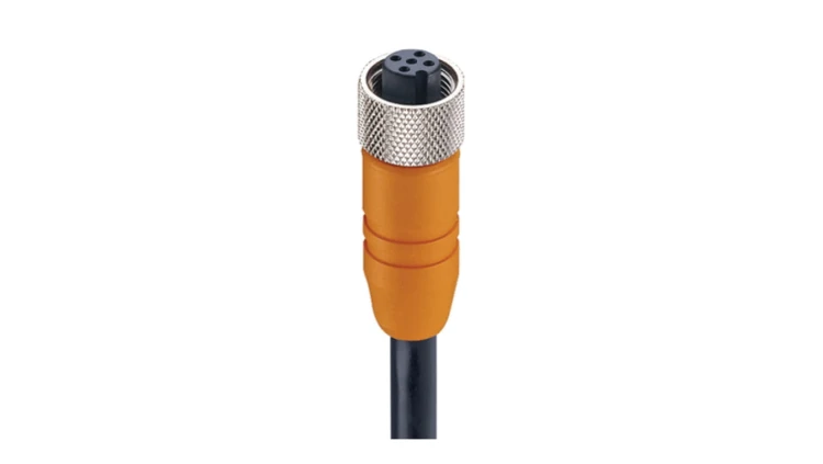 Kabel konfekcjonowany jednostronnie złącze M12 żeńskie proste 5-pinowe kodowanie A ekranowany czarny PUR RKTS 5-298/10 M