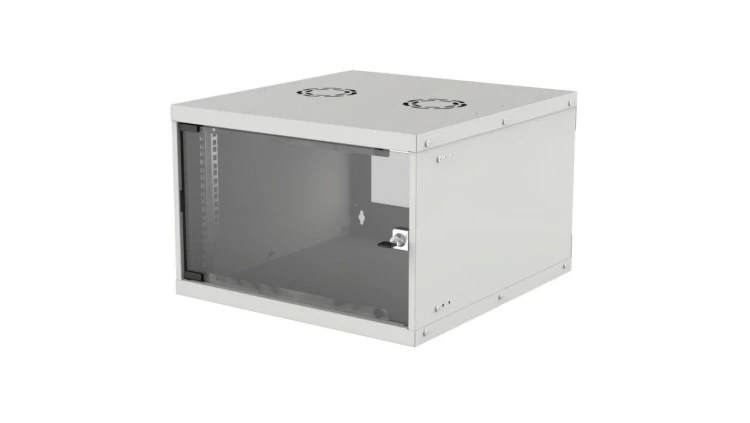 Szafka wisząca 6U 540x560 Rack 19, Basic, Flatpack, szara