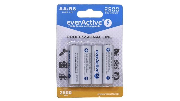 Zestaw akumulatorków everActive Professional line EVHRL6-2600 (2600mAh Ni-MH)