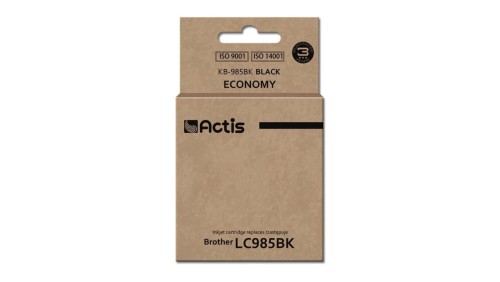 Tusz ACTIS KB-985Bk (zamiennik Brother LC985BK Standard 28 ml czarny)