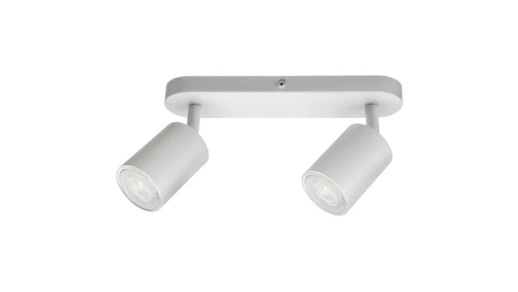 Lampa Oprawa SIENA-ALU-W/W 2xgu10 biała z białym przegubem