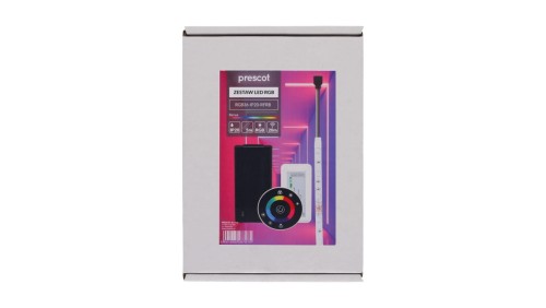 Zestaw led RGB 36W 150led pilot okrągły czarny pudełko