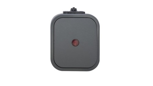 B2 Łącznik zwierny natynkowy 10A 250V światło/dzwonek IP54 podświetlany szary 00060278