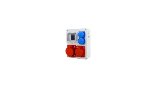 Rozdzielnica siłowa n/t 1x16A 5P 1x32A 5P 2x230V 4-mod. 240x190x86mm NBOX-4M.1
