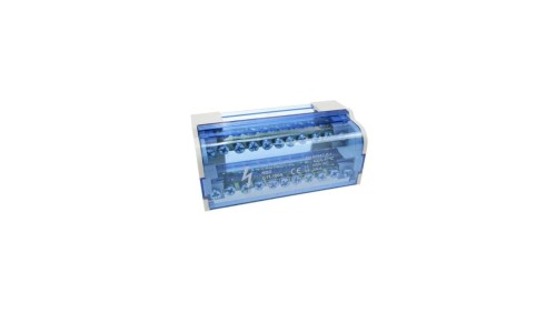 Modułowy blok rozdzielczy 100A materiał PA66, klasa V0, TH-35 na szynę DIN NBD 2-11-100A