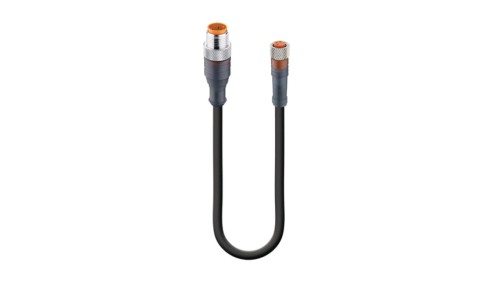 Kabel konfekcjonowany obustronnie zakończony złącza M12 męskie M8 żeńskie proste 3 pinowe RST 3-RKMV 3-224/2 M