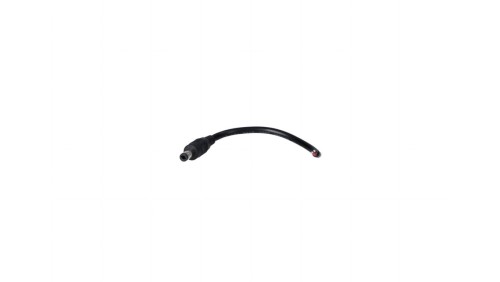 Wtyk DC 5.5x2.1 przewód czarny 15cm 22awg