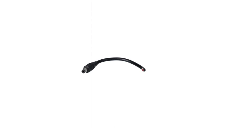 Wtyk DC 5.5x2.1 przewód czarny 15cm 22awg
