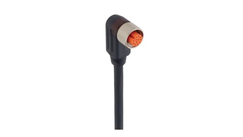 Kabel konfekcjonowany jednostronnie zakończony złącze M12 żeńskie kątowe 12-pinowe RKWT 12-346/15 M